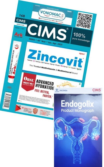CIMS (Current Index of Medical Specialities) (January 2025 to April 2025) with Endogolix Product Monograph booklet | 46th Year